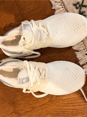 adidas Knit Running Sneakers - Off-White/Cream ultra boost